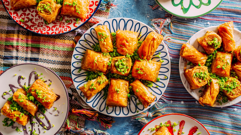 plates of baklava