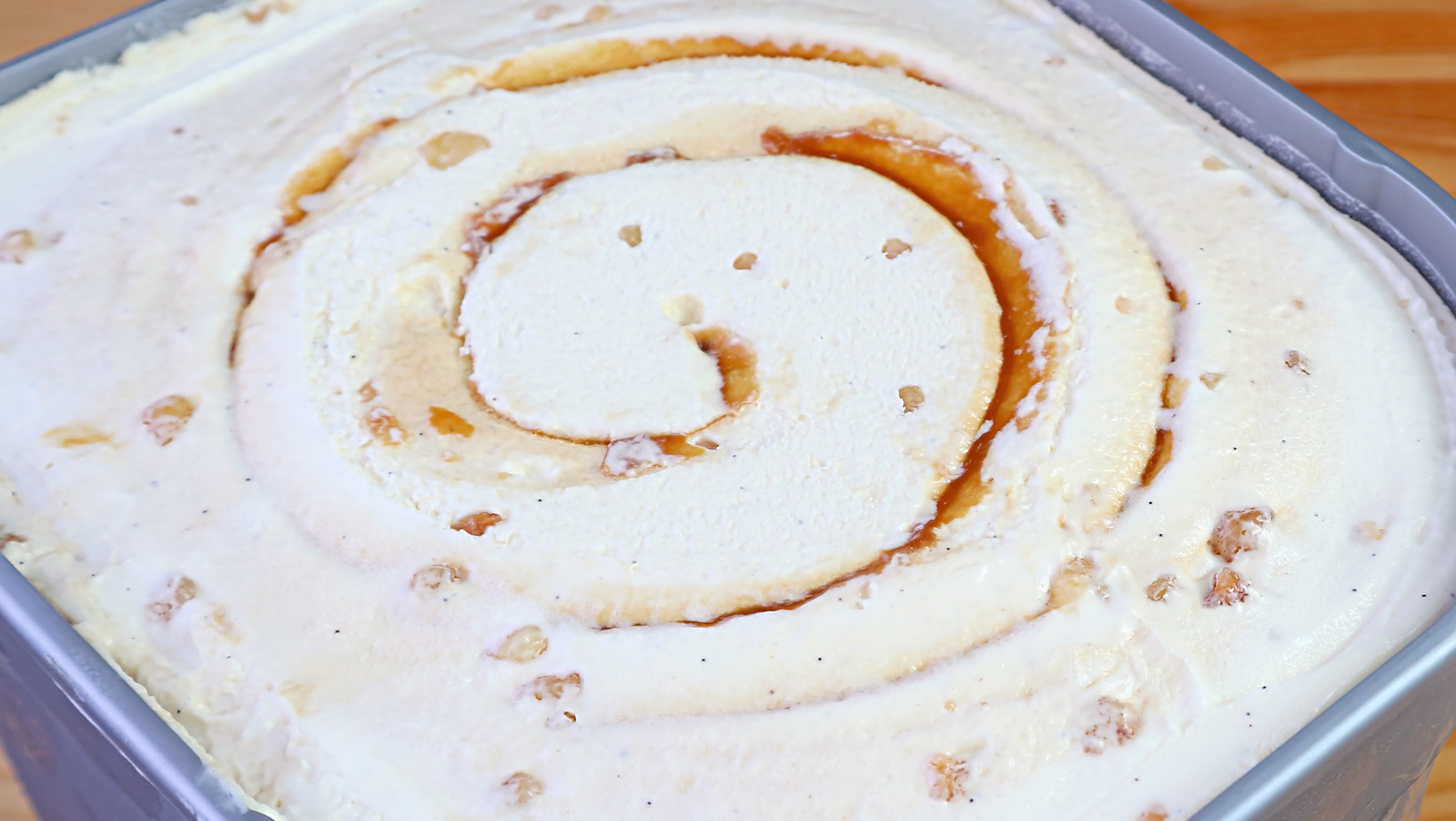 If you toss an ice cream container into the freezer it could