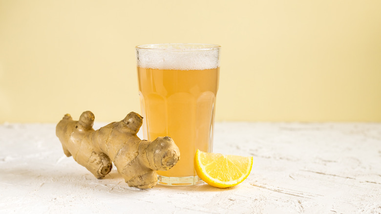 glass of ginger beer