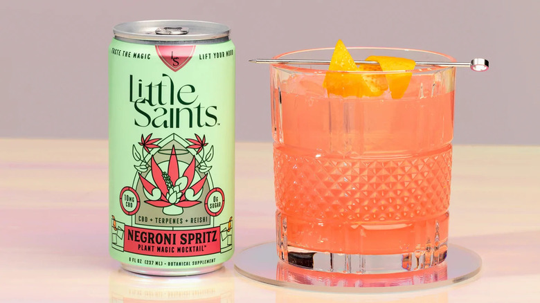 Little Saints Negroni Spritz mocktail