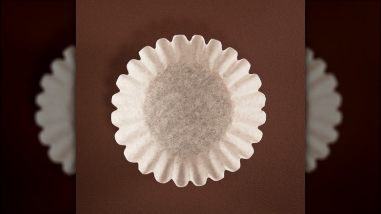 white coffee filter