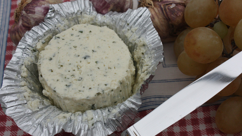 opened package of boursin cheese