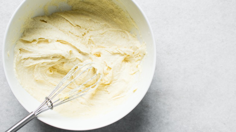 whisk creaming butter and sugar