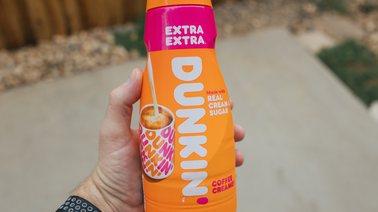 Bottle of Dunkin' Donuts creamer