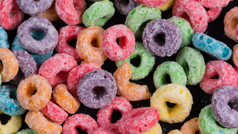 Multicolored Froot Loop Cereal
