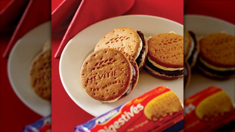 Digestive ice cream sandwich