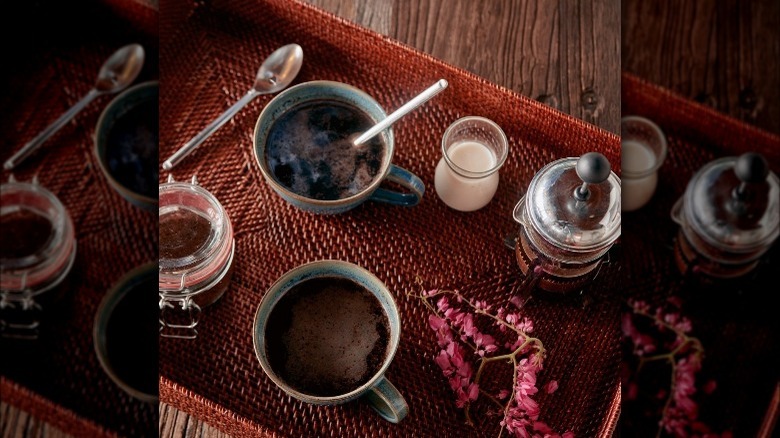 coffee tray at the Hacienda AltaGracia resort