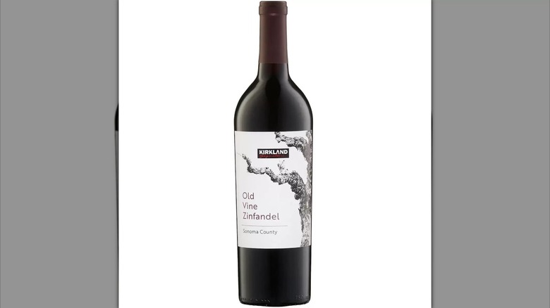 bottle of Kirkland Signature Old Vine zinfandel