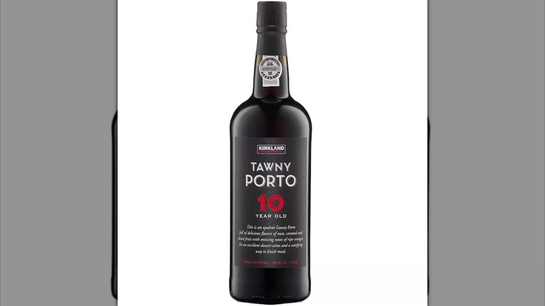 bottle of Kirkland Signature tawny Porto