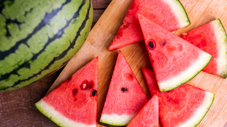 slices of fresh watermelon