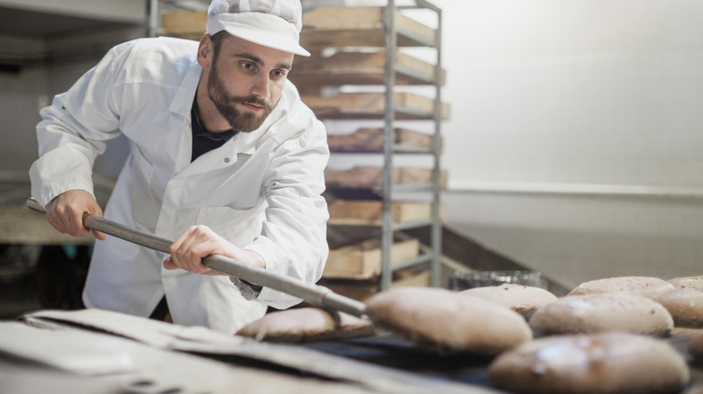 chef baking bread