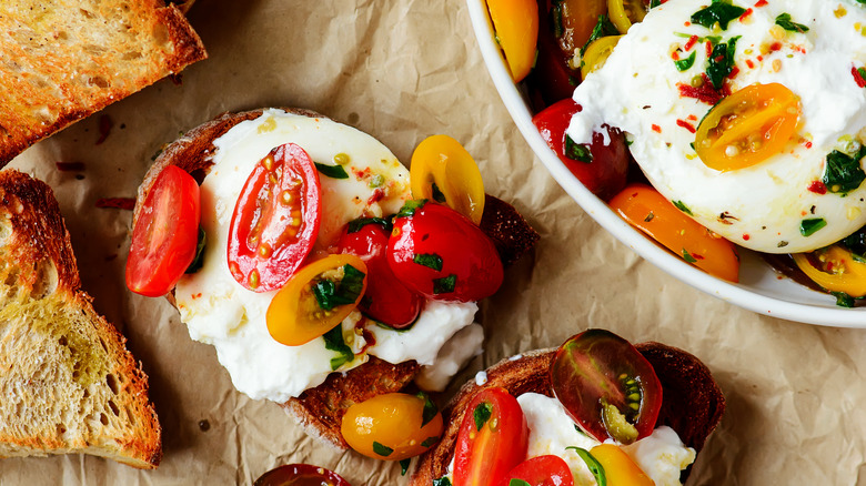 Burrata on toast