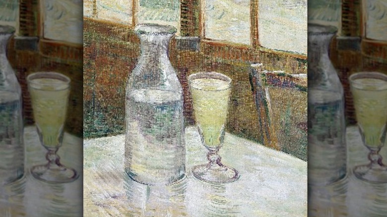 "Cafe Table with Absinthe" painting by Vincent van Gogh