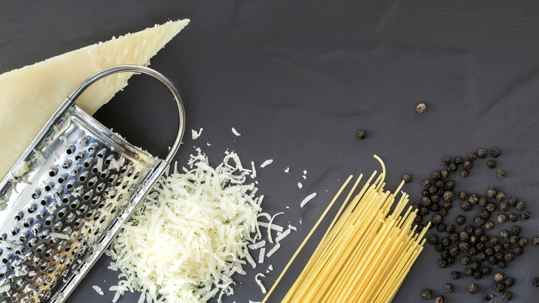 Ingredients for cacio e pepe