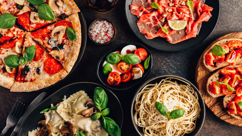 plates of italian food