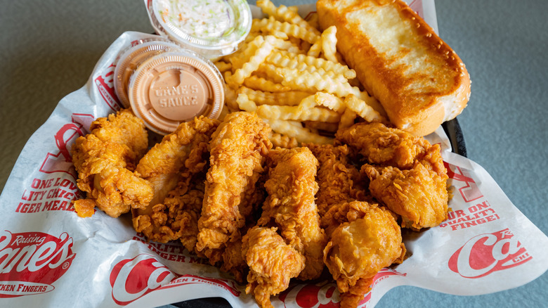 Raising Cane's chicken fingers meal