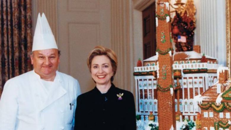 Hillary Clinton and Roland Mesnier