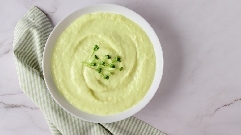 vichyssoise in a bowl