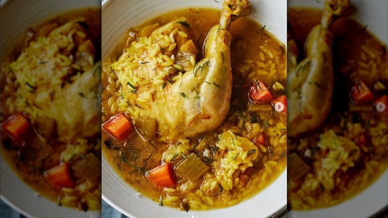 Chicken leg in a bowl