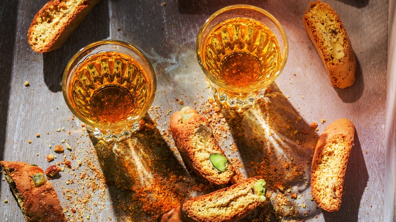 wine and biscotti cookies