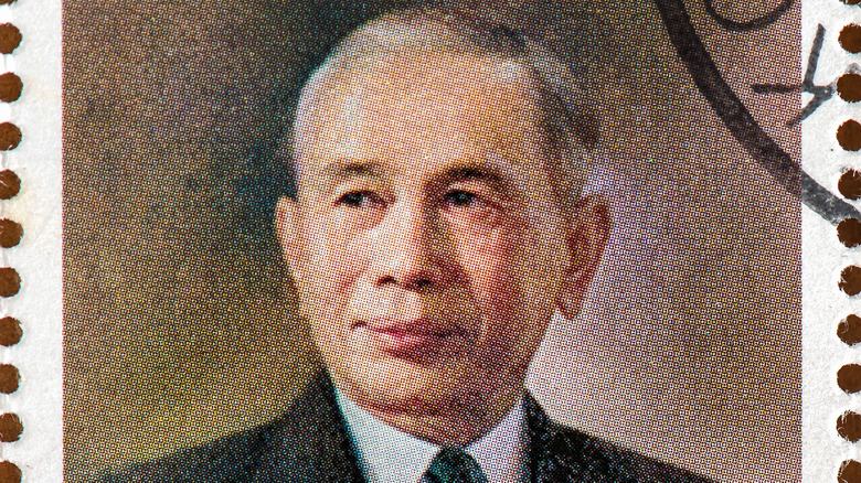 Luang Phibunsongkhram smiling on stamp