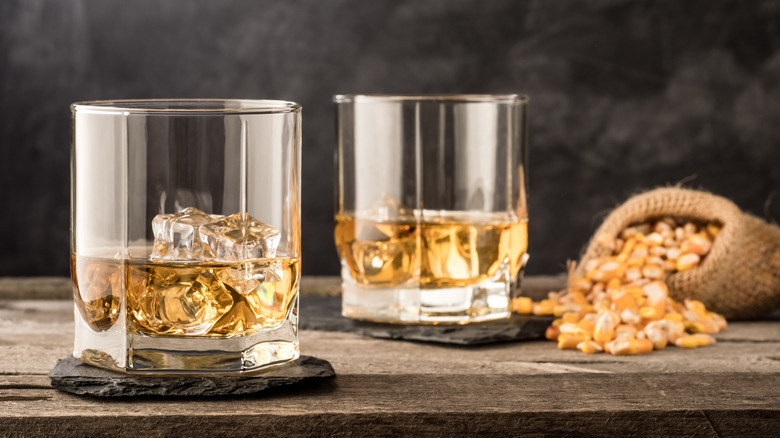 corn and bourbon glasses