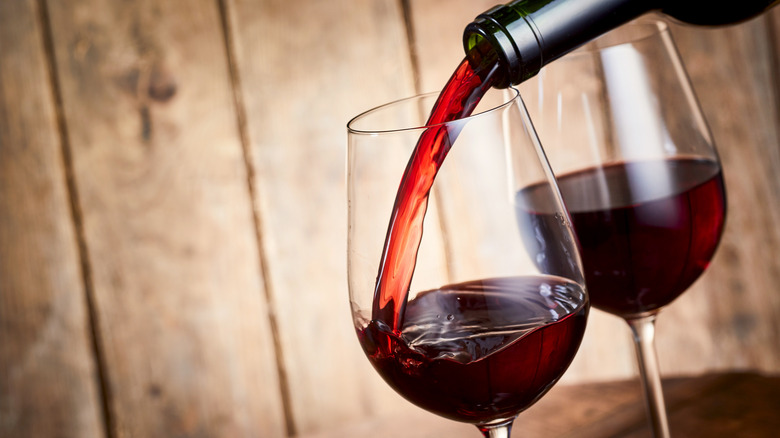 Cabernet being poured into a glass