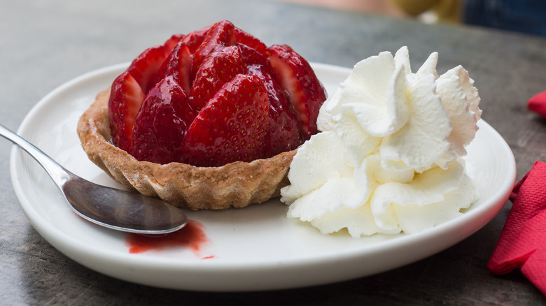 strawberry tart with chantilly cream