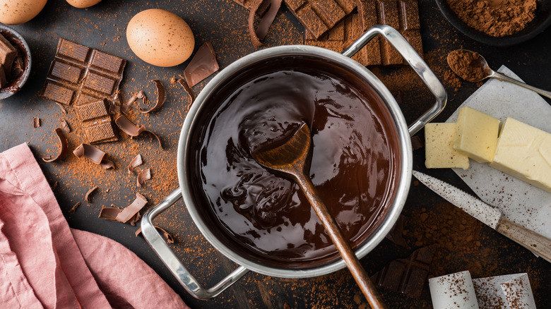 Melted baking chocolate