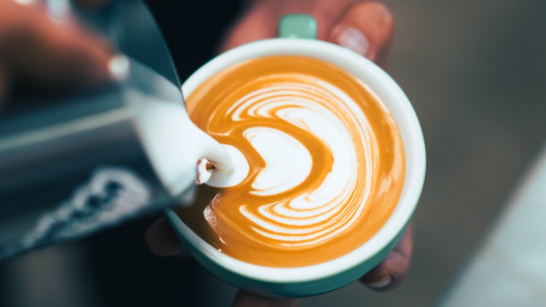 warm microfoam latte art