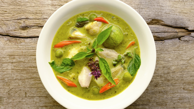 prepared green curry