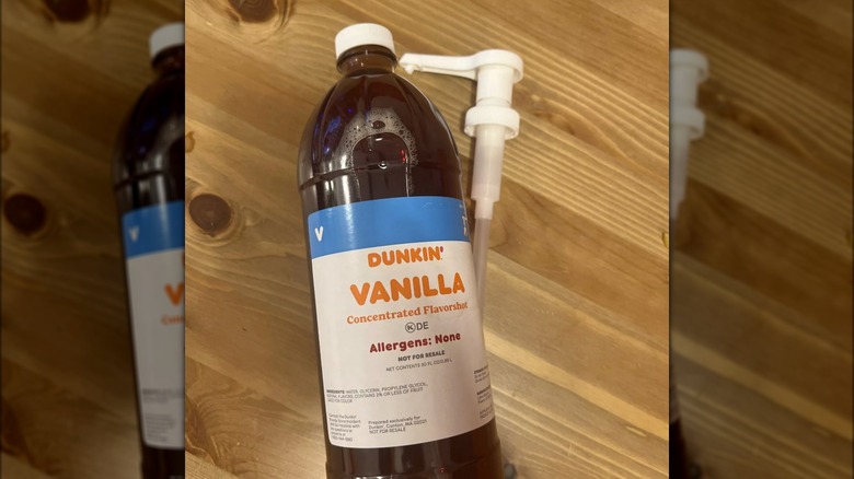 Dunkin' vanilla flavor shot