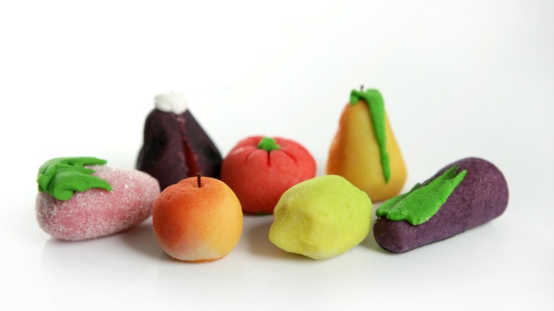 Fruit shaped marzipan