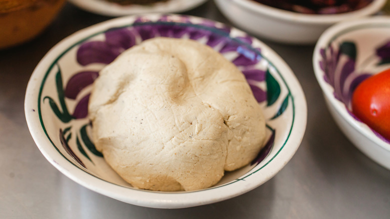 Bowl of prepared masa