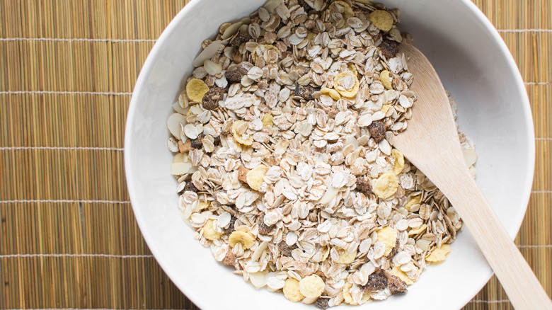 Top-view of muesli