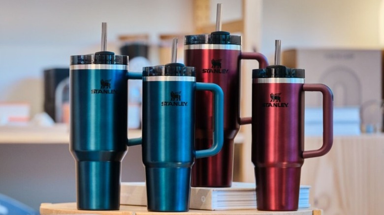 Different-sized Stanley tumblers