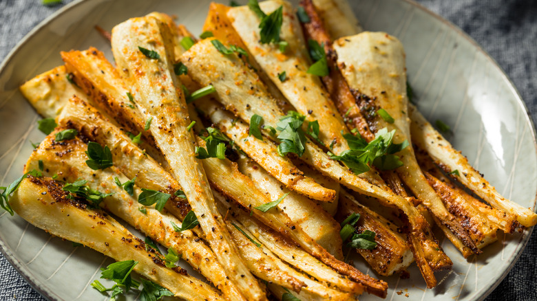 cooked parsnips