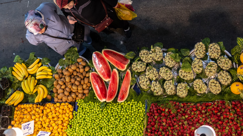 Fruits and vegetables for sale