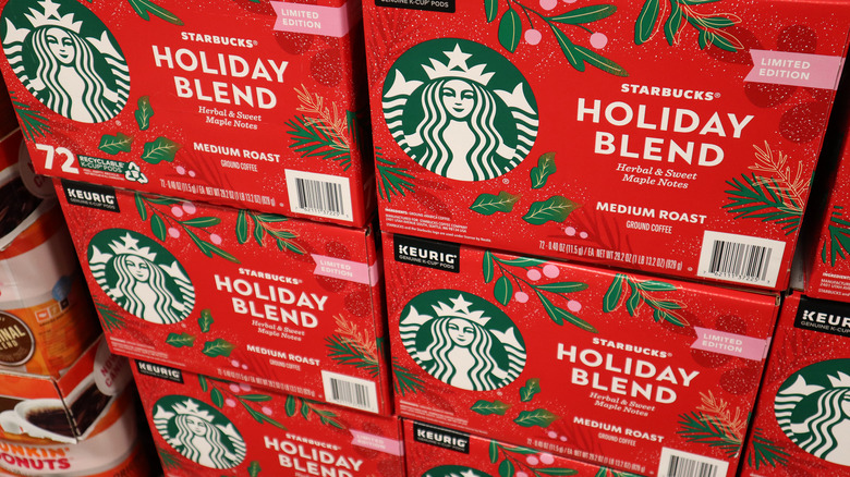 boxes of starbucks holiday blend