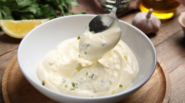 Tartar sauce in a bowl