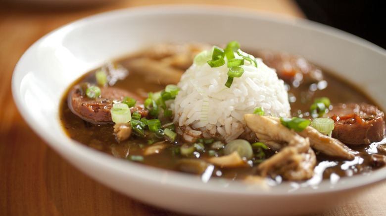 sausage gumbo with rice