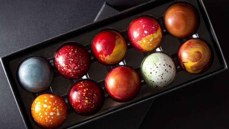 Box of chocolate bonbons