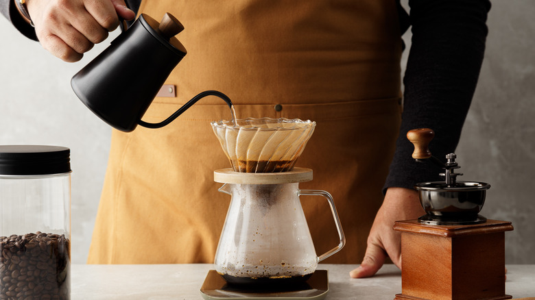 Making pour-over coffee
