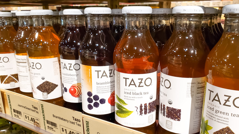 Tazo brand tea in bottles