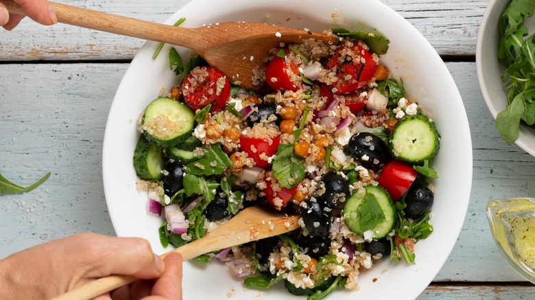 Greek-style quinoa salad