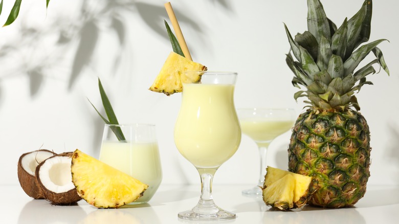 Piña Colada with pineapple and coconut