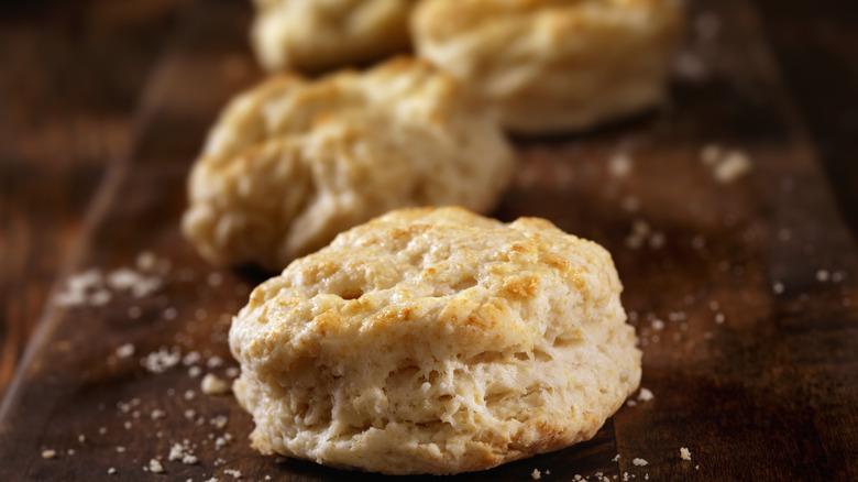 Biscuits lined up