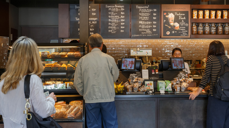 inside Starbucks cafe