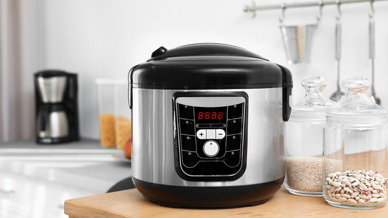 Slow-cooker on kitchen counter