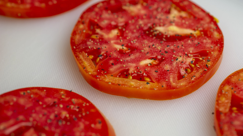 seasoned tomato close up